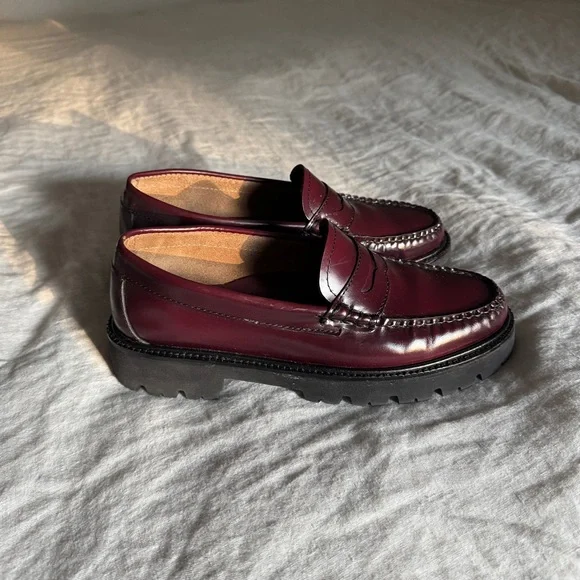 G.H. Bass Chunky Weejuns Loafers 6.5 Burgundy - Picture 5 of 9